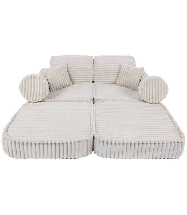 Medium Modular Sofa for Kids - Churros White