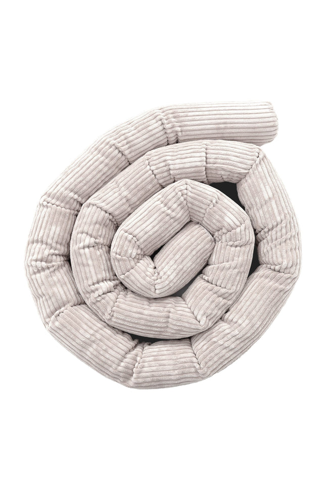 Beschermende rolbumper voor babybed - Ecru-mercibeaucoupp.eu