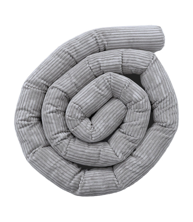 Protective Roll Bumper for Baby Crib – Grey