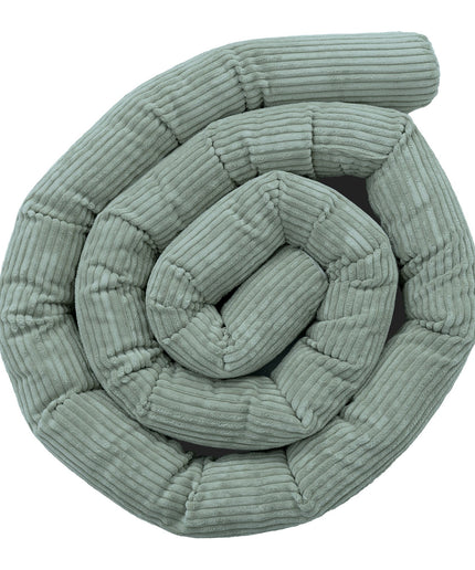 Beschermende rolbumper voor babybed - Olijfgroen-mercibeaucoupp.eu