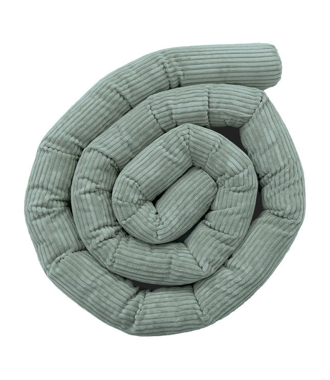 Protective Roll Bumper for Baby Crib – Olive Green