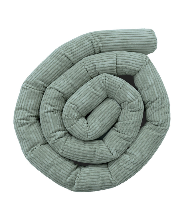 Beschermende rolbumper voor babybed - Olijfgroen-mercibeaucoupp.eu