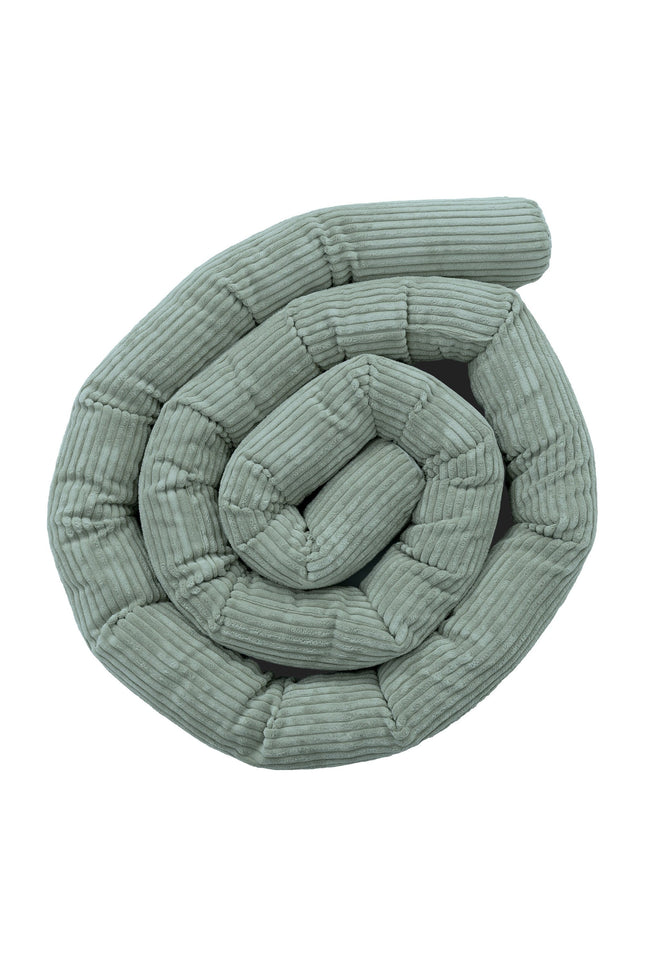 Beschermende rolbumper voor babybed - Olijfgroen-mercibeaucoupp.eu