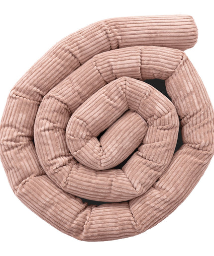 Beschermende rolbumper voor babybed - Poederroze-mercibeaucoupp.eu