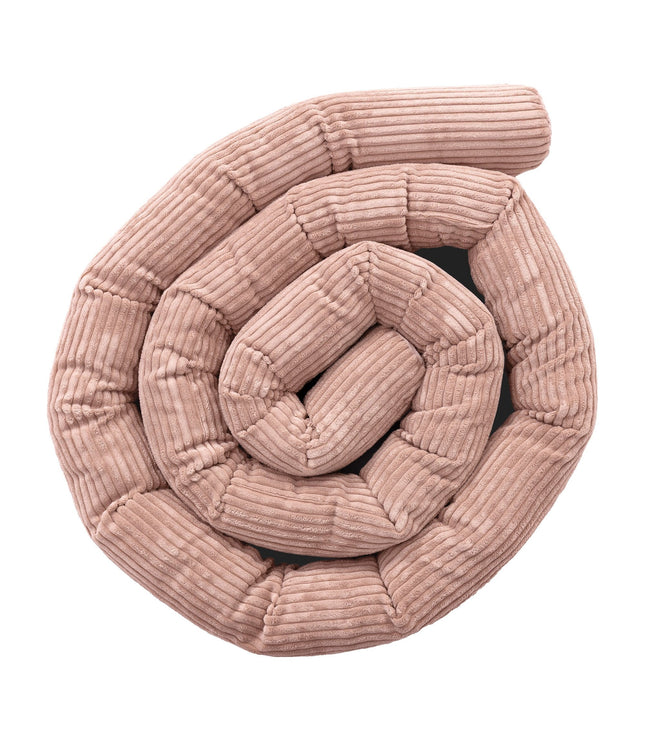 Protective Roll Bumper for Baby Crib – Powder Pink