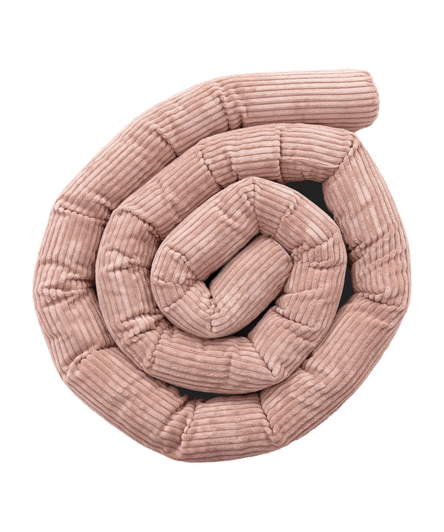 Beschermende rolbumper voor babybed - Poederroze-mercibeaucoupp.eu