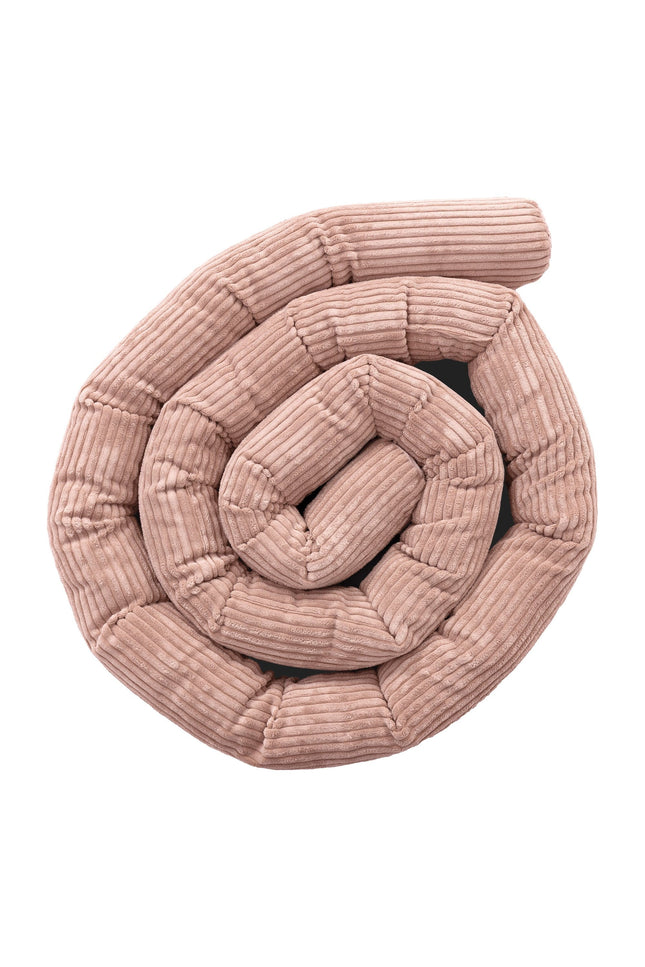 Beschermende rolbumper voor babybed - Poederroze-mercibeaucoupp.eu