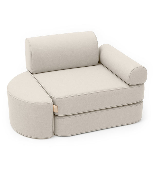 Small Indoor/Outdoor Outzy Pocket Sofa For Children - Oat Blush Beige
