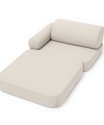 Kleine binnen/buiten Outzy Pocket Sofa voor kinderen - Oat Blush Beige-mercibeaucoupp.eu