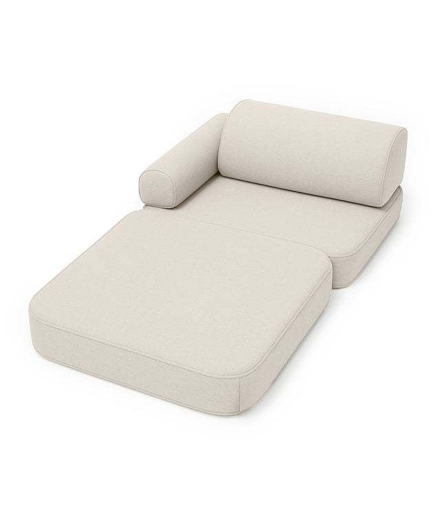 Small Indoor/Outdoor Outzy Pocket Sofa For Children - Oat Blush Beige