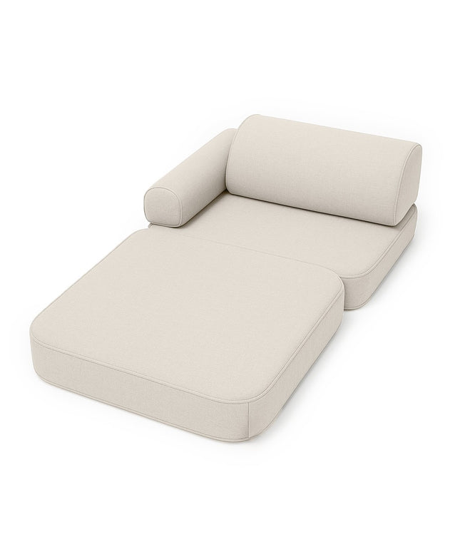 Kleine binnen/buiten Outzy Pocket Sofa voor kinderen - Oat Blush Beige-mercibeaucoupp.eu