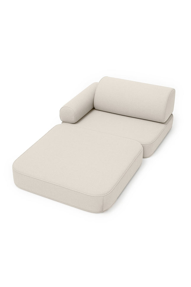 Kleine binnen/buiten Outzy Pocket Sofa voor kinderen - Oat Blush Beige-mercibeaucoupp.eu