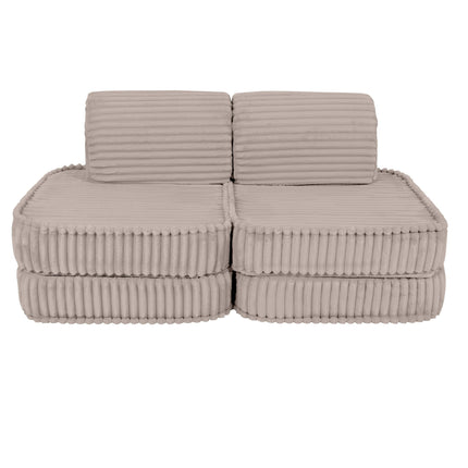 Kleine modulaire sofa voor kinderen - Churros beige-mercibeaucoupp.eu