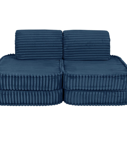 Kleine modulaire sofa voor kinderen - Churros blauw-mercibeaucoupp.eu