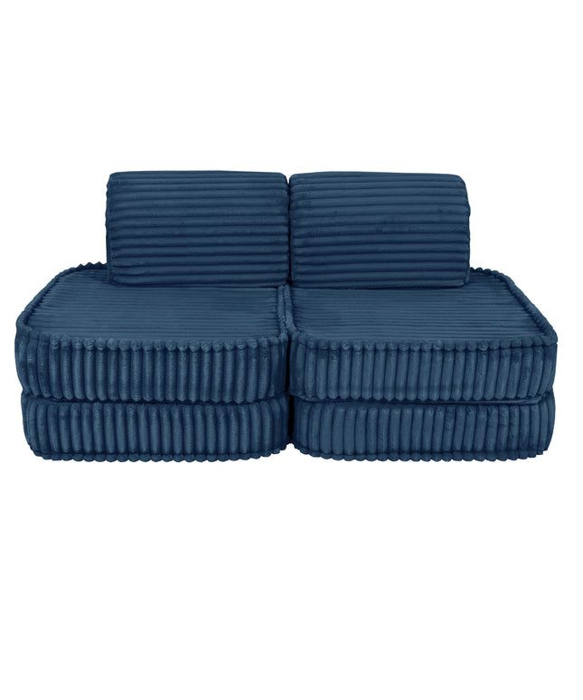 Kleine modulaire sofa voor kinderen - Churros blauw-mercibeaucoupp.eu