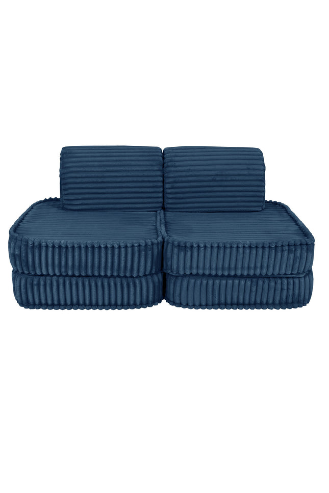 Kleine modulaire sofa voor kinderen - Churros blauw-mercibeaucoupp.eu