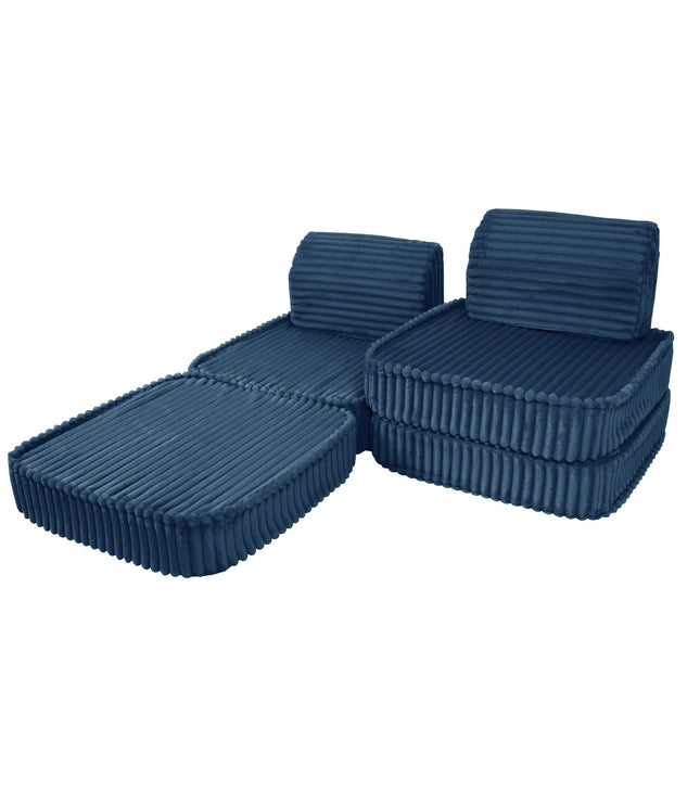 Small Modular Sofa for Kids - Churros Blue