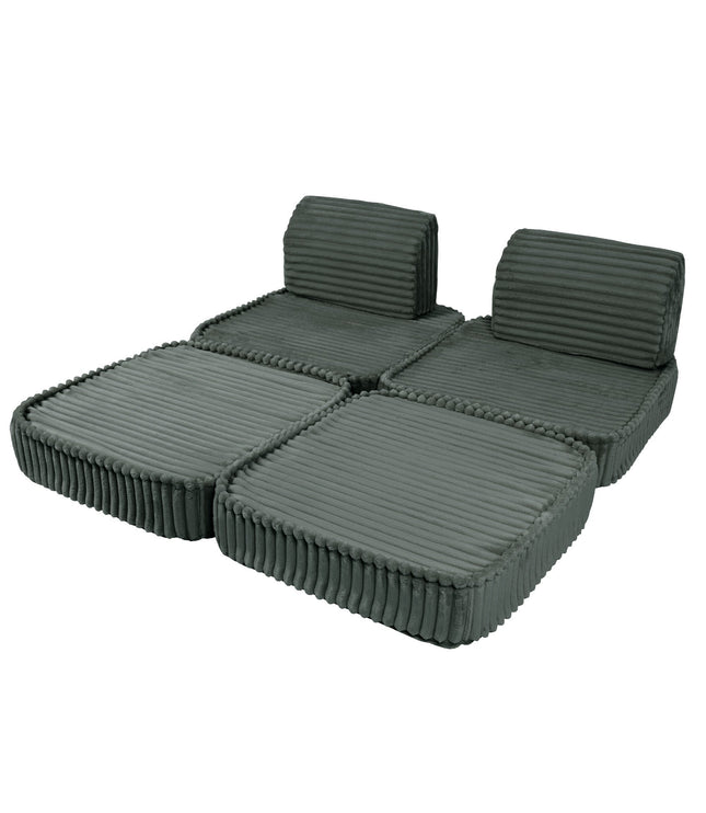Small Modular Sofa for Kids - Churros Forest Green