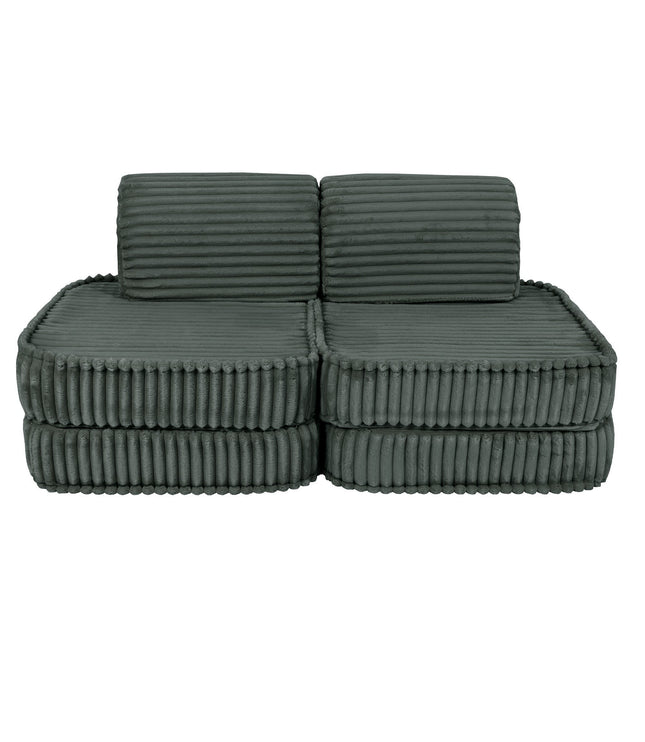 Small Modular Sofa for Kids - Churros Forest Green