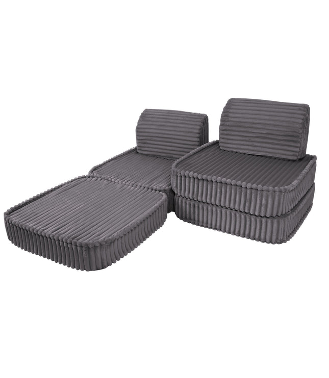 Small Modular Sofa for Kids - Churros Jurassic Grey