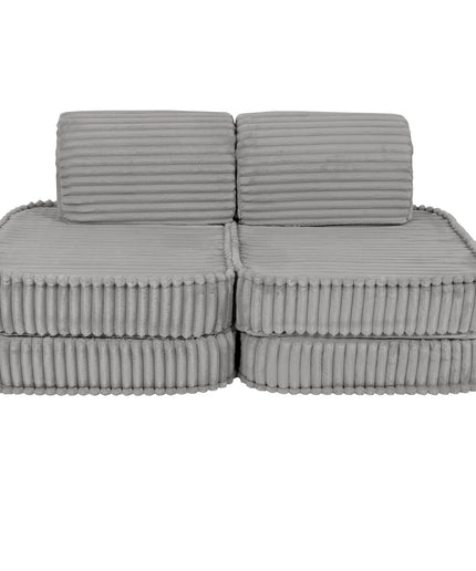 Kleine modulaire sofa voor kinderen - Churros Moon Grey-mercibeaucoupp.eu
