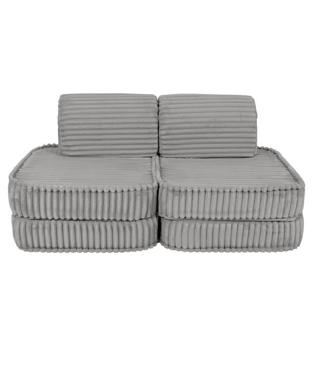Kleine modulaire sofa voor kinderen - Churros Moon Grey-mercibeaucoupp.eu
