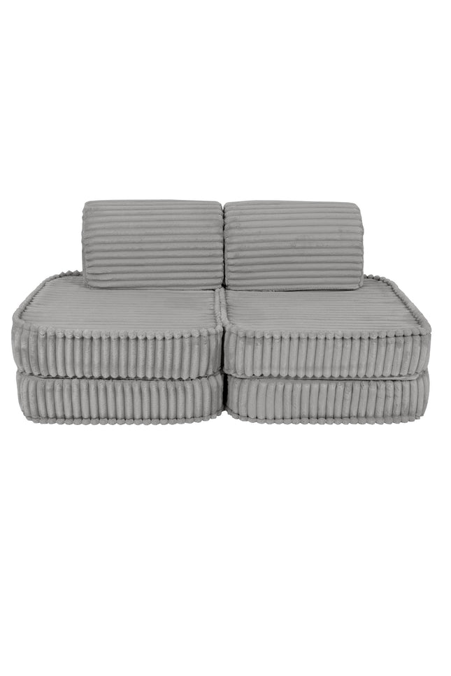 Kleine modulaire sofa voor kinderen - Churros Moon Grey-mercibeaucoupp.eu