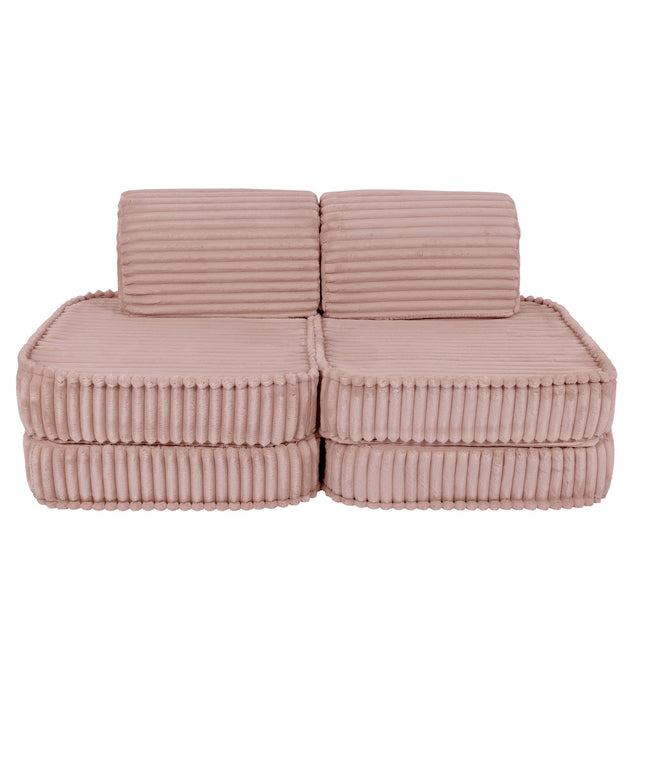 Kleine modulaire sofa voor kinderen - Churros roze-mercibeaucoupp.eu