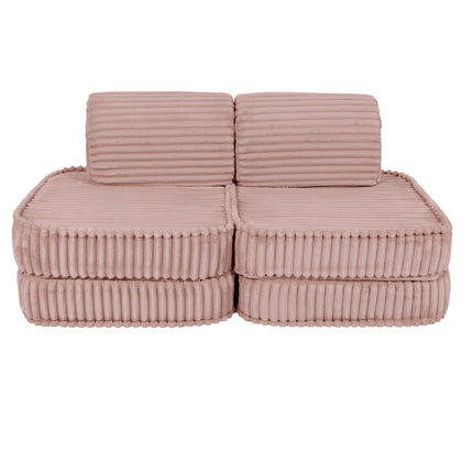 Kleine modulaire sofa voor kinderen - Churros roze-mercibeaucoupp.eu