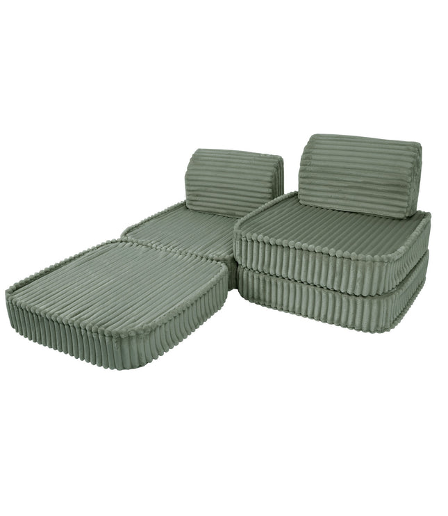 Small Modular Sofa for Kids - Churros Sage Green