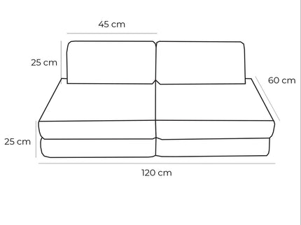 Small Modular Sofa for Kids - Churros Beige