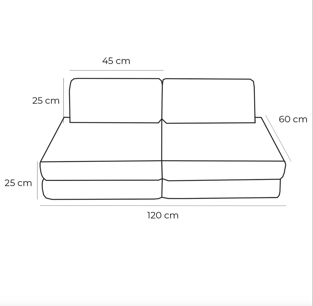 Small Modular Sofa for Kids - Churros Sage Green