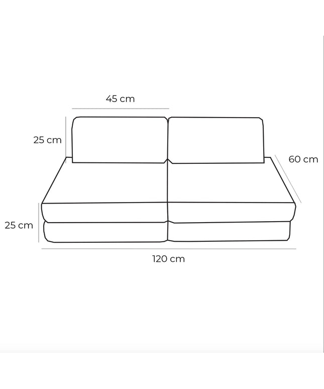 Kleine modulaire sofa voor kinderen - Churros wit-mercibeaucoupp.eu