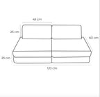 Small Modular Sofa for Kids - Churros Pink
