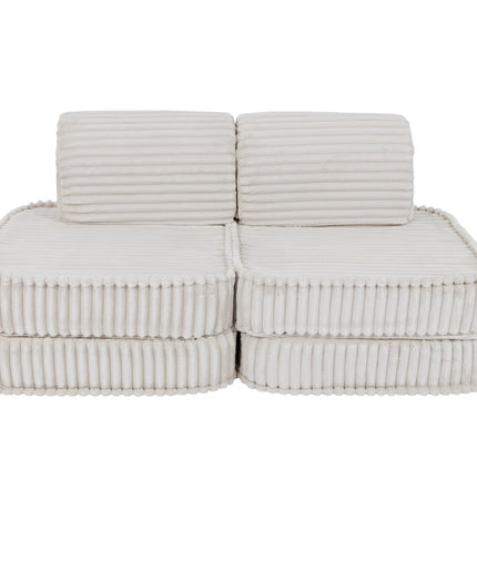 Kleine modulaire sofa voor kinderen - Churros wit-mercibeaucoupp.eu