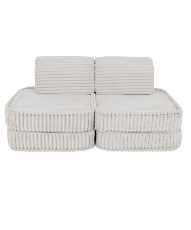 Kleine modulaire sofa voor kinderen - Churros wit-mercibeaucoupp.eu