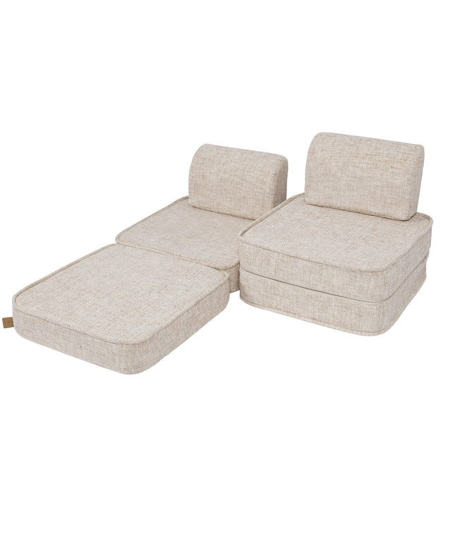 Kleine Modulaire Sofa voor Kinderen - Tangle Marshmellow Beige-mercibeaucoupp.eu