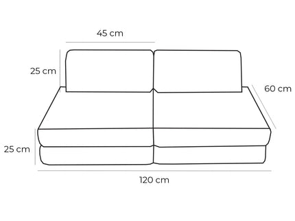 Small Modular Sofa for Kids - Tangle Marshmellow Beige
