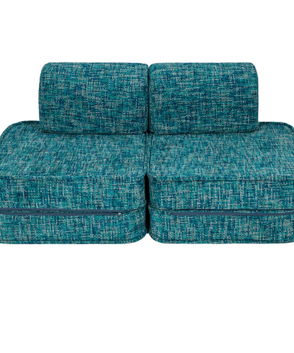 Kleine Modulaire Sofa voor Kinderen - Wirwar Lagune Blauw-mercibeaucoupp.eu