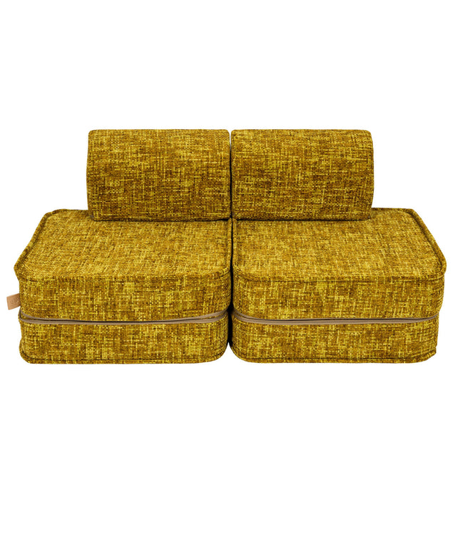 Kleine modulaire sofa voor kinderen - Tangle Honey Mustard-mercibeaucoupp.eu