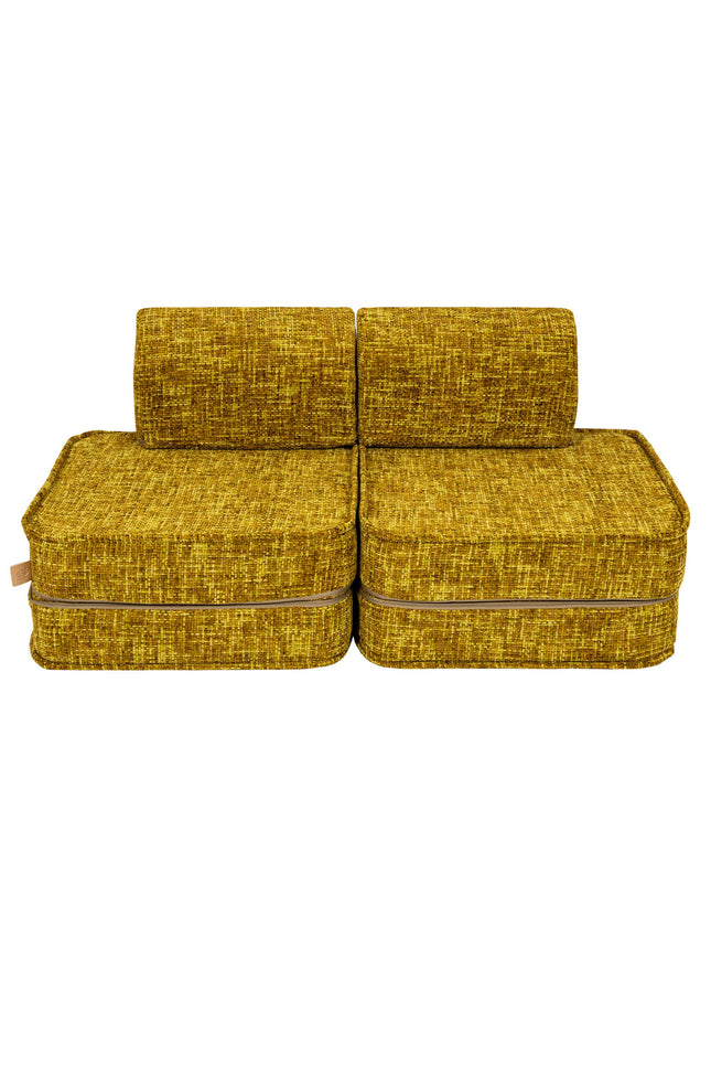 Kleine modulaire sofa voor kinderen - Tangle Honey Mustard-mercibeaucoupp.eu