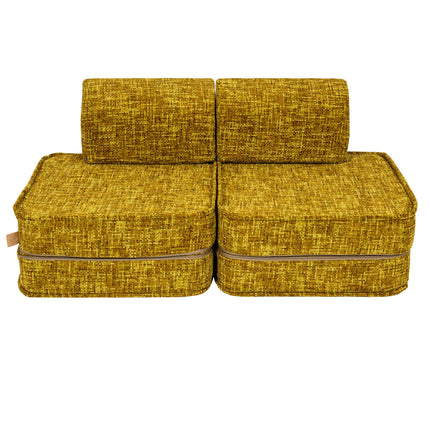 Kleine modulaire sofa voor kinderen - Tangle Honey Mustard-mercibeaucoupp.eu