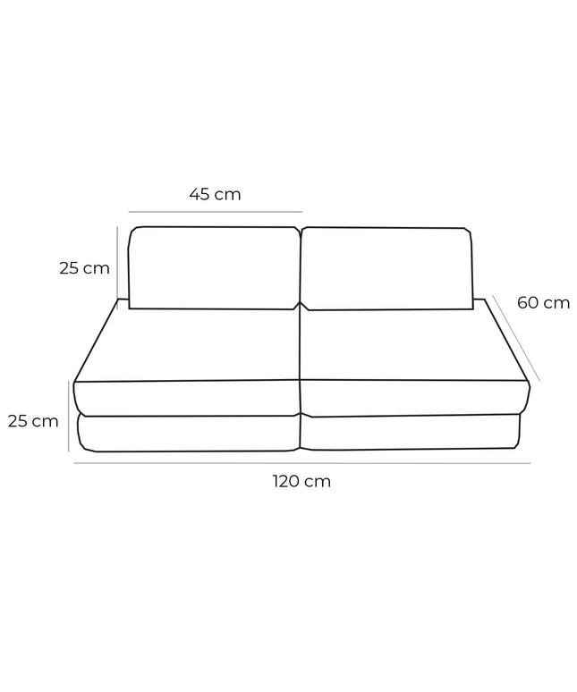Kleine modulaire sofa voor kinderen - Tangle Honey Mustard-mercibeaucoupp.eu