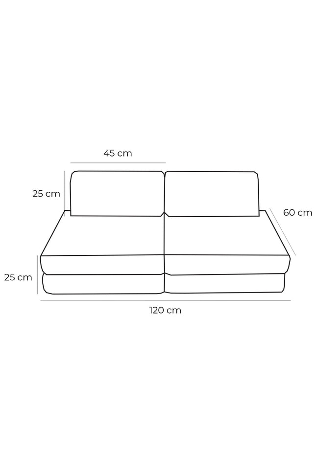 Kleine modulaire sofa voor kinderen - Tangle Honey Mustard-mercibeaucoupp.eu