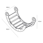 Snug Rocker for Kids - Natural With Grey Pillow