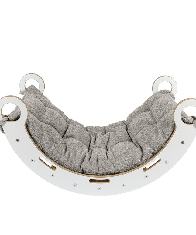 Knusse Schommelstoel voor Kinderen - Tan Beige Kussen-mercibeaucoupp.eu