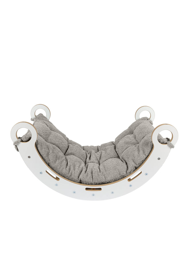 Knusse Schommelstoel voor Kinderen - Tan Beige Kussen-mercibeaucoupp.eu
