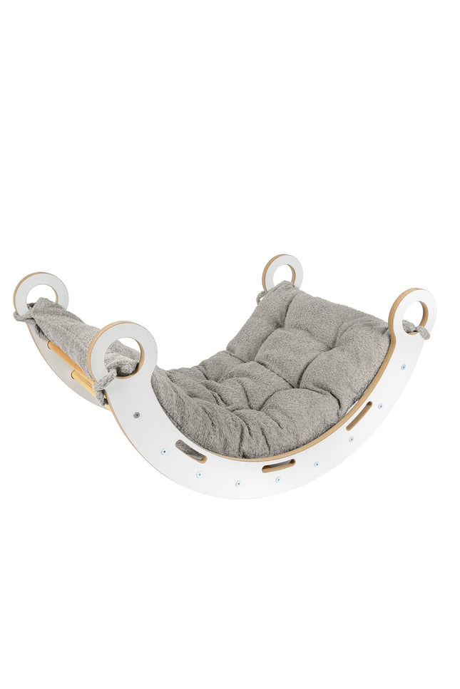 Knusse Schommelstoel voor Kinderen - Tan Beige Kussen-mercibeaucoupp.eu