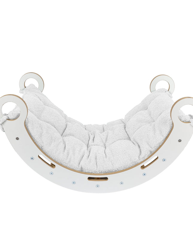 Knusse schommelstoel voor kinderen - Wit kussen-mercibeaucoupp.eu