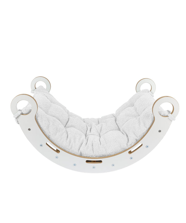 Knusse schommelstoel voor kinderen - Wit kussen-mercibeaucoupp.eu